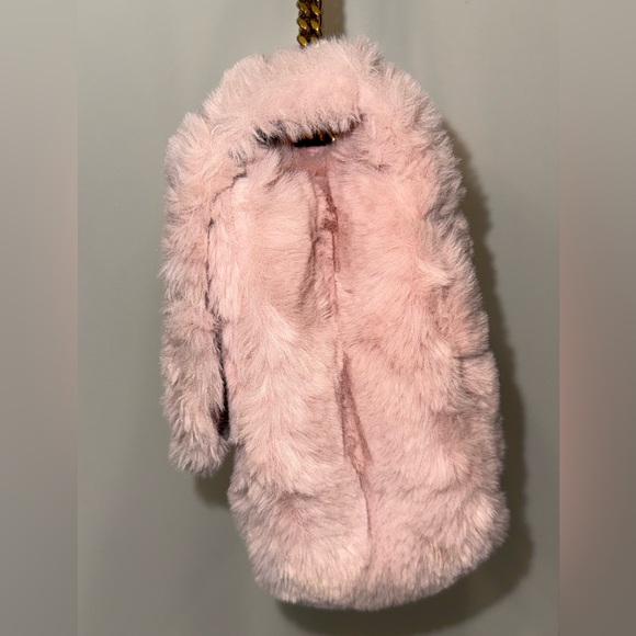 Versace Faux Fur Quilted Virtus Bag English Rose - Picture 10 of 10